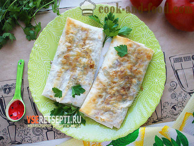 Pita brood met groenten en paddestoelen recept