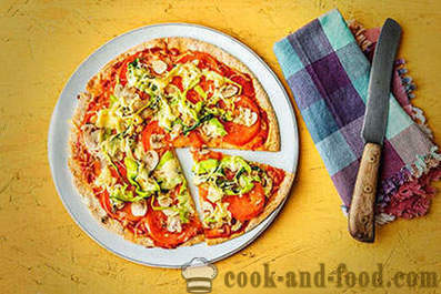 Recept pizza met courgette en paddestoelen