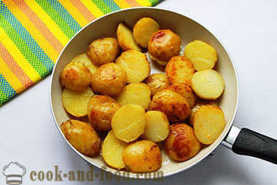 Gekookte gebakken aardappelen