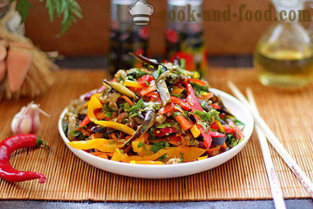 Recept salade van aubergine en groenten in het Koreaans