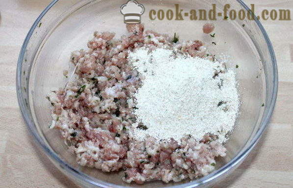 Rice braadpan van de bloemkool met gehaktballen