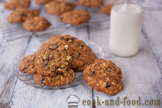 Oatmeal cookies met rozijnen en noten recept