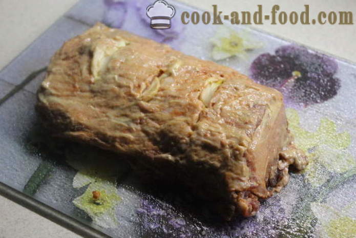 Varkensvlees in de oven gebakken met champignons en groenten - hoe heerlijk borst bakken in de oven, het recept met een foto poshagovіy