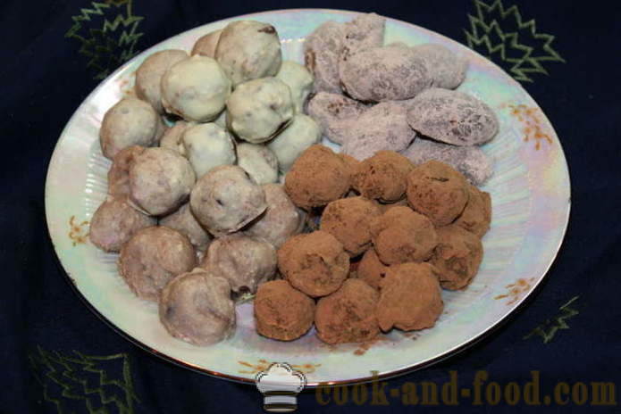 Zelfgemaakte snoep truffel handen - hoe je zelfgemaakte snoep truffel, een stap voor stap recept foto's maken