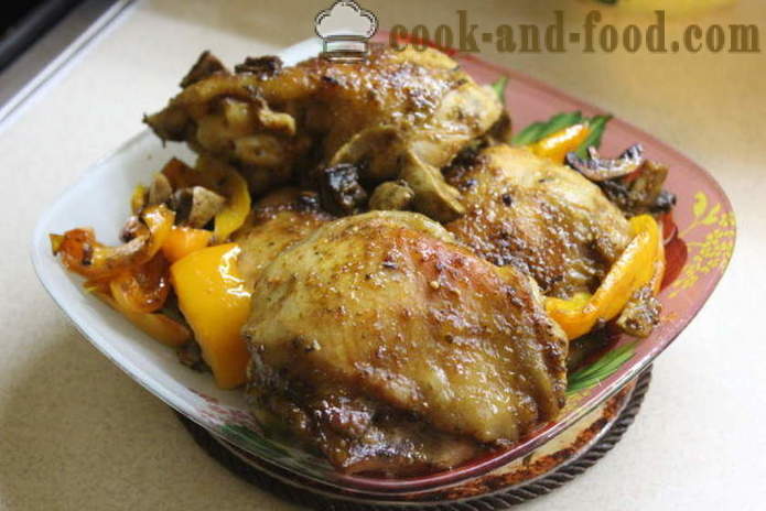 Kip in teriyaki saus in de oven - hoe de kip teriyaki, een stap voor stap recept foto's te koken