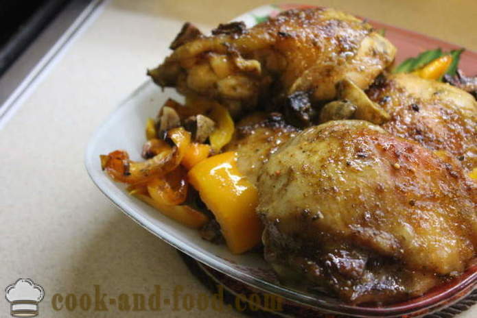 Kip in teriyaki saus in de oven - hoe de kip teriyaki, een stap voor stap recept foto's te koken