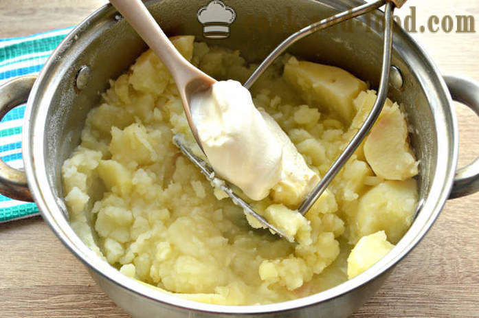 Aardappelpuree met zure room - hoe aardappelpuree, een stap voor stap recept foto's te koken