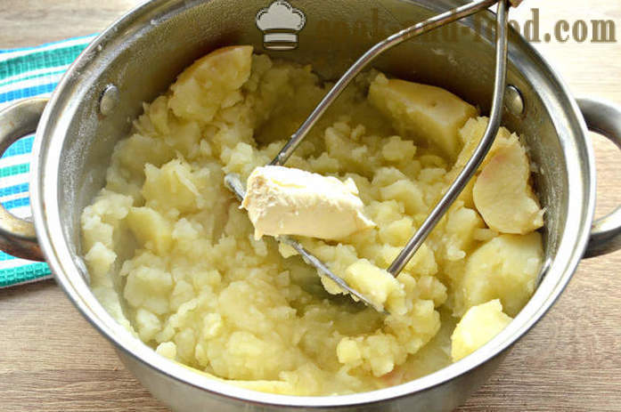 Aardappelpuree met zure room - hoe aardappelpuree, een stap voor stap recept foto's te koken