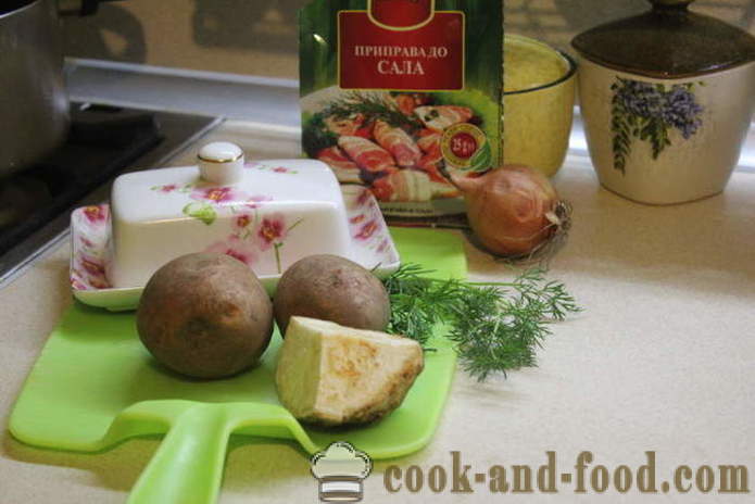 Aardappelen, aardappelpuree met selderij en uien - hoe aardappelpuree maken met ui en selderij, een stap voor stap recept foto's