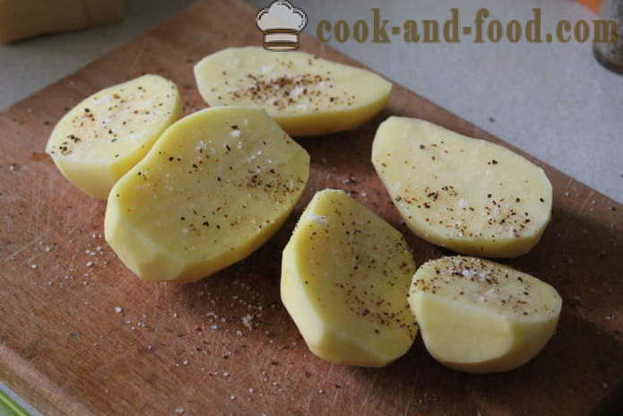 Gebakken aardappel met kaas - zo heerlijk om de aardappelen koken in de oven, met een stap voor stap recept foto's