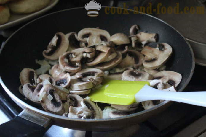 Mushroom soep met kaas - hoe kaas soep met champignons heel snel lekker koken, met een stap voor stap recept foto's