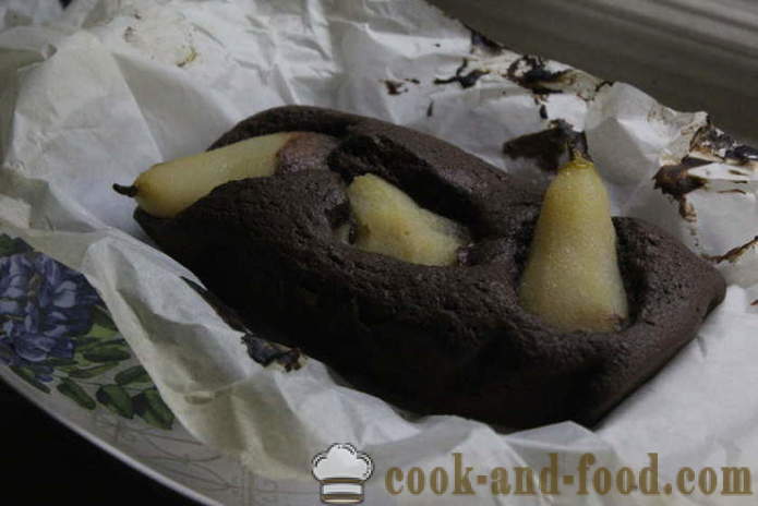 Chocoladecake met hele peren - hoe je een chocolade taart met peren thuis te maken, stap voor stap recept foto's