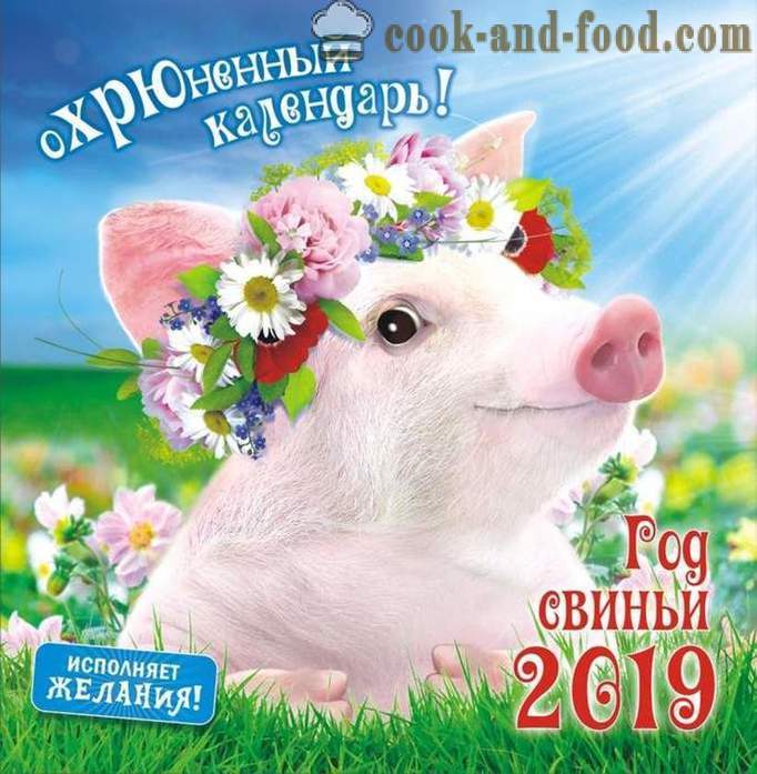 Kalender 2019 over het Jaar van het Varken met foto's - Download gratis Kerst kalender met varkens en wilde zwijnen