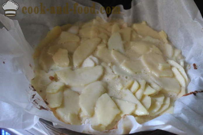 Eenvoudige appeltaart met ginger melk - hoe je een appeltaart bakken met gember in de oven, met een stap voor stap recept foto's