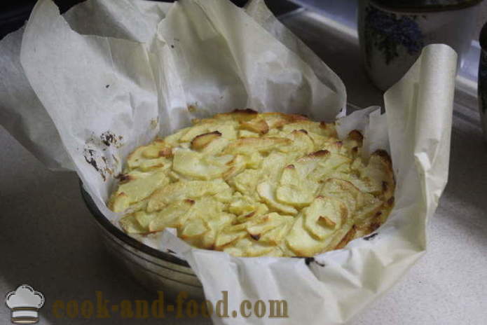 Eenvoudige appeltaart met ginger melk - hoe je een appeltaart bakken met gember in de oven, met een stap voor stap recept foto's