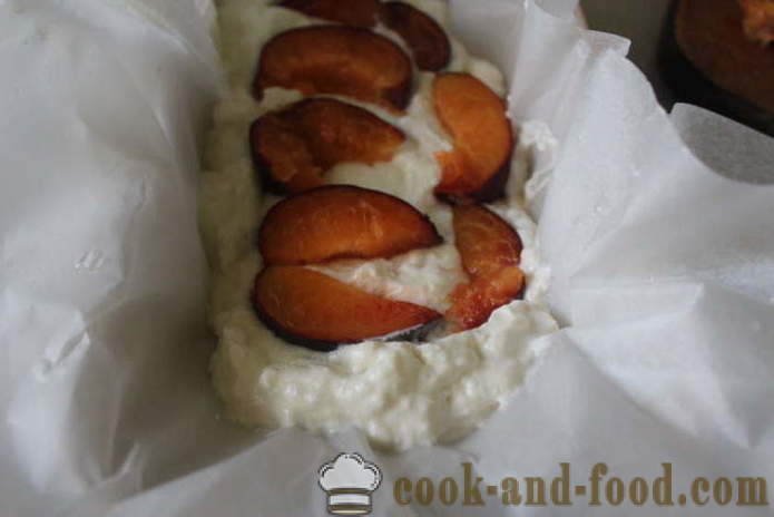 Cheesecake met perziken - hoe je een taart met kwark en perziken bakken, met een stap voor stap recept foto's