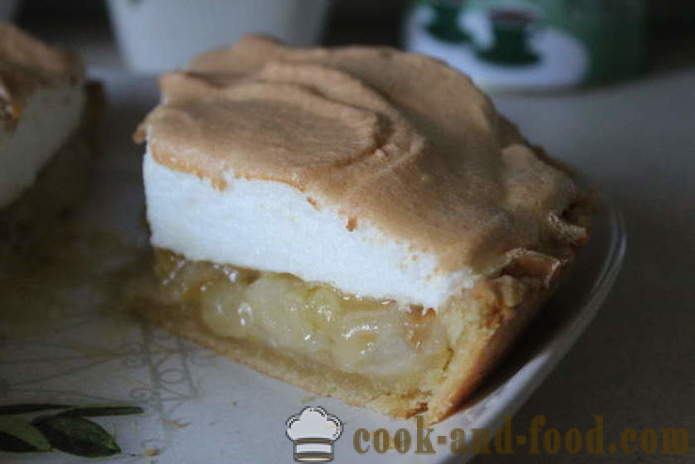 Deeg pastei van de peer - hoe je een taart met peren, vla en soufflé in de oven te bakken met een stap voor stap recept foto's