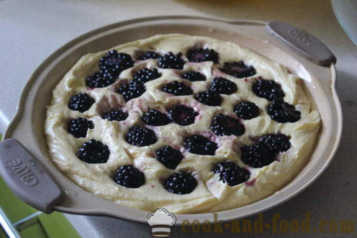 Jellied braambessenpastei zonder yoghurt - hoe je een blackberry taart te maken in de oven, met een stap voor stap recept foto's