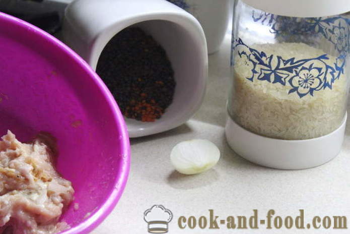 Pilaf met linzen, rijst en kippenvlees - hoe om te koken kip pilaf rijst en linzen, met een stap voor stap recept foto's