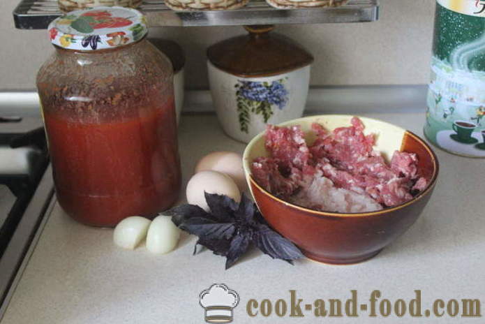 Meat balls mitboly - mitboly hoe om te koken in een pan, een stap voor stap recept foto's