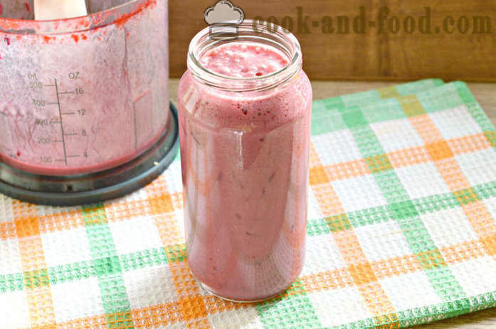 Cherry smoothie in een blender - hoe je een smoothie met melk en kersen in het huis, stap te zetten voor stap recept foto's