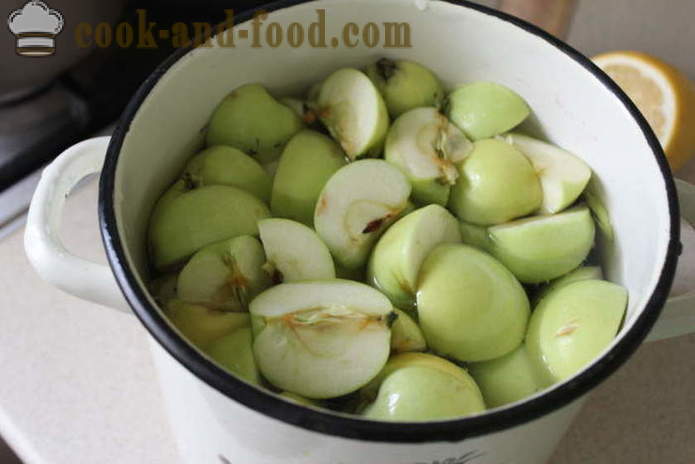 Apple compote met citroen verse appels - hoe apple compote van verse appels, een stap voor stap recept foto's te koken