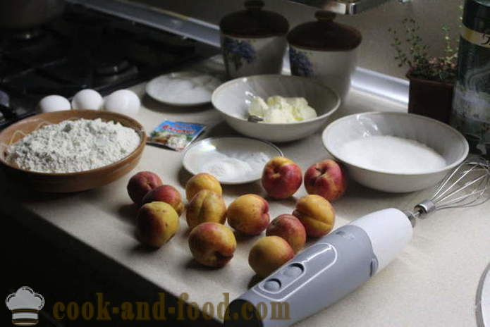 Open abrikoos pie - hoe te bakken abrikoos cake, een stap voor stap recept foto's