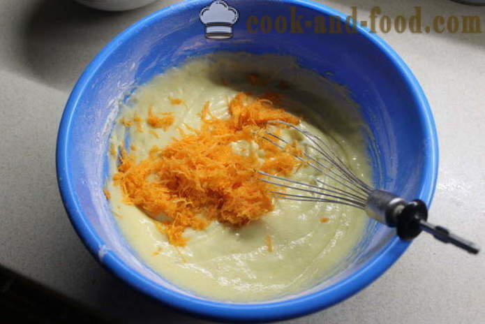 Carrot cake met sinaasappelschil - hoe je een taart met oranje en wortel bakken, met een stap voor stap recept foto's