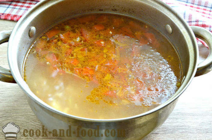 Soep met ingeblikte erwten en kool - hoe soep koken met kool en erwten, een stap voor stap recept foto's