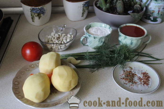 Bean soep met balletjes - hoe soep met bonen en gehaktballen, een stap voor stap recept foto's te koken