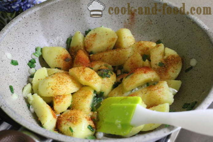 Aardappelen met paprika en knoflook - hoe heerlijke aardappelen koken met paprika, een stap voor stap recept foto's