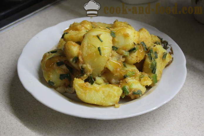 Aardappelen met paprika en knoflook - hoe heerlijke aardappelen koken met paprika, een stap voor stap recept foto's