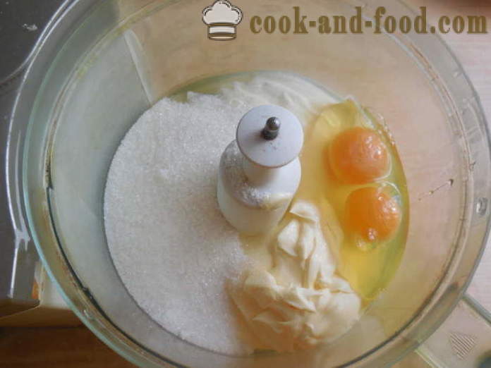 Eenvoudige cupcake op mayonaise en zure room - hoe je een taart te bakken zonder boter, een stap voor stap recept foto's