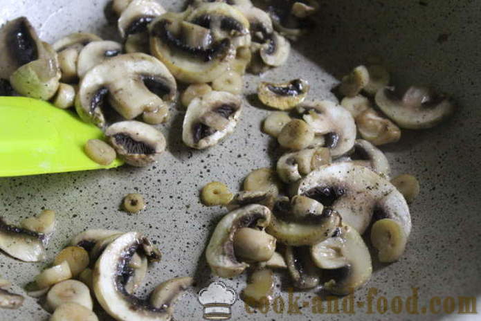 Casserole van rauwe aardappelen met champignons en zuring - hoe je een braadpan van aardappelen met champignons, een stap voor stap recept foto's maken
