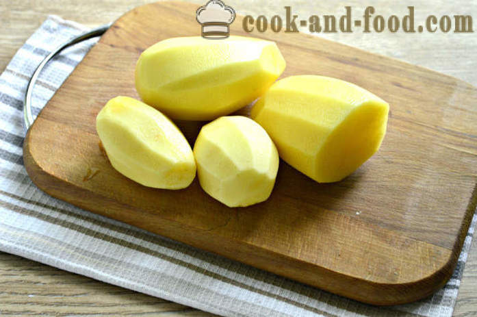 Gestoofde aardappels met gestoofde vlees in een koekenpan - hoe aardappelen met corned beef, een stap voor stap recept foto's te koken