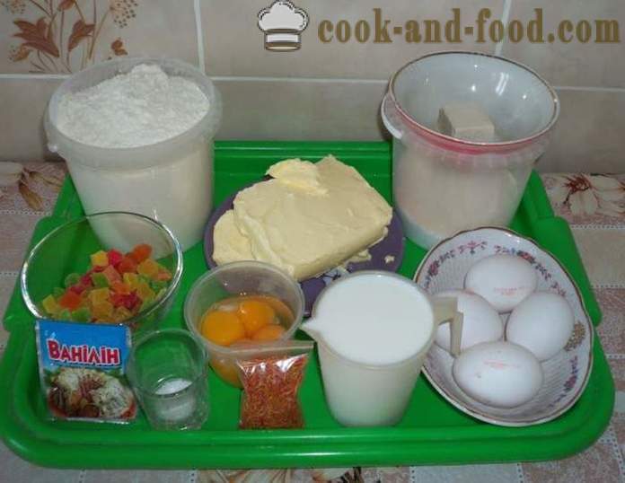 Saffraan taart met slagroom eiwit - hoe je een taart met slagroom, een stap voor stap recept foto's te koken
