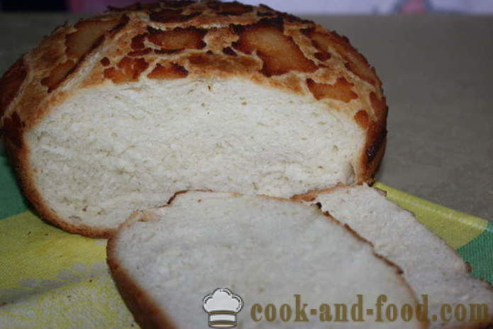 Zelfgebakken brood met een fris in de oven - hoe wit brood thuis, stap voor stap recept foto's te bakken
