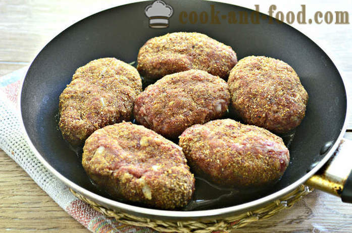 Sappig vlees pasteitjes met geraspte rauwe aardappelen - hoe hamburgers van rundergehakt met aardappelen, een stap voor stap recept foto's maken