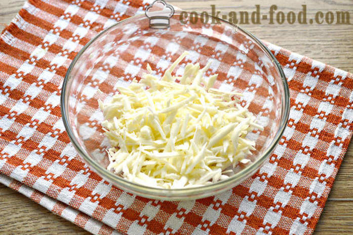 Salade met kip en kaas - hoe kipsalade koken met gesmolten kaas, een stap voor stap recept met foto's en video