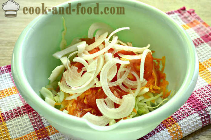 Stap voor stap recept foto heerlijke salade van verse kool en wortelen - hoe je een heerlijke salade van jonge kool en wortelen koken