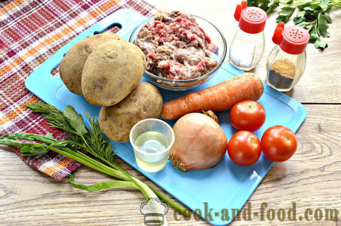 Aardappelen gestoofd met vlees en groenten - hoe heerlijke aardappelen koken in een pan, een stap voor stap recept foto's