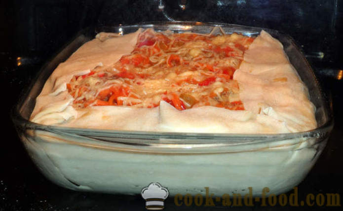 Dietary lasagne met groente en vlees - hoe lasagne koken in het huis, stap voor stap recept foto's