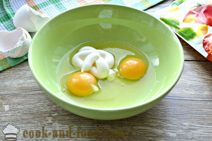 Loempia met zetmeel en mayonaise - hoe pannenkoeken voor eiersalade, een stap voor stap recept foto's maken