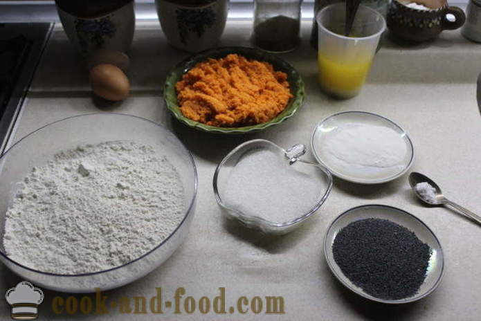 Eenvoudige taart met wortelen en maanzaad - hoe bak een carrot cake in de oven, met een stap voor stap recept foto's