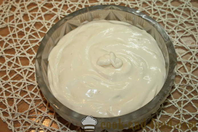 Curd crème tiramisu zonder eieren - hoe tiramisu crème taart, een stap voor stap recept foto's maken