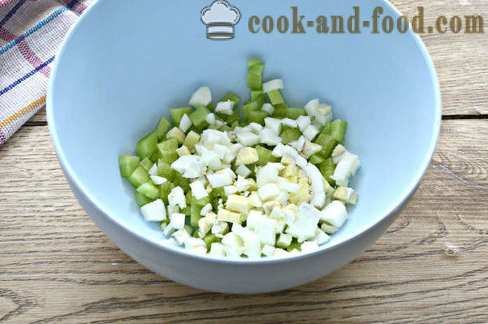 Salade met ingeblikte bonen en crackers - hoe je een bonen salade met croutons, een stap voor stap recept foto's maken