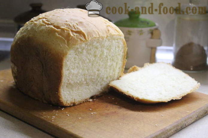 Melkachtig wit brood in de broodmachine - hoe om brood te bakken in de melk, een stap voor stap recept foto's