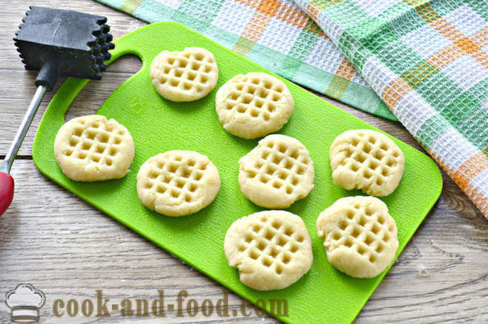 Eenvoudige koekjes opgeklopte in een koekenpan - bak zoals koekjes in de pan, een stap voor stap recept foto's