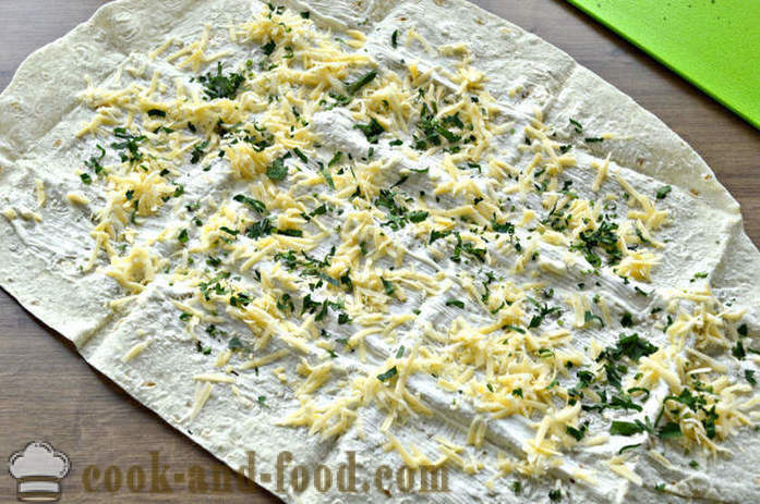 Enveloppen van pita met kaas en kruiden - hoe enveloppen maken van lavash met kaas, een stap voor stap recept foto's