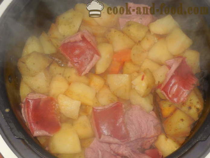 Solyanka met worst en aardappelen in multivarka - hoe je een heerlijke worst met aardappelen, een stap voor stap recept foto's te koken